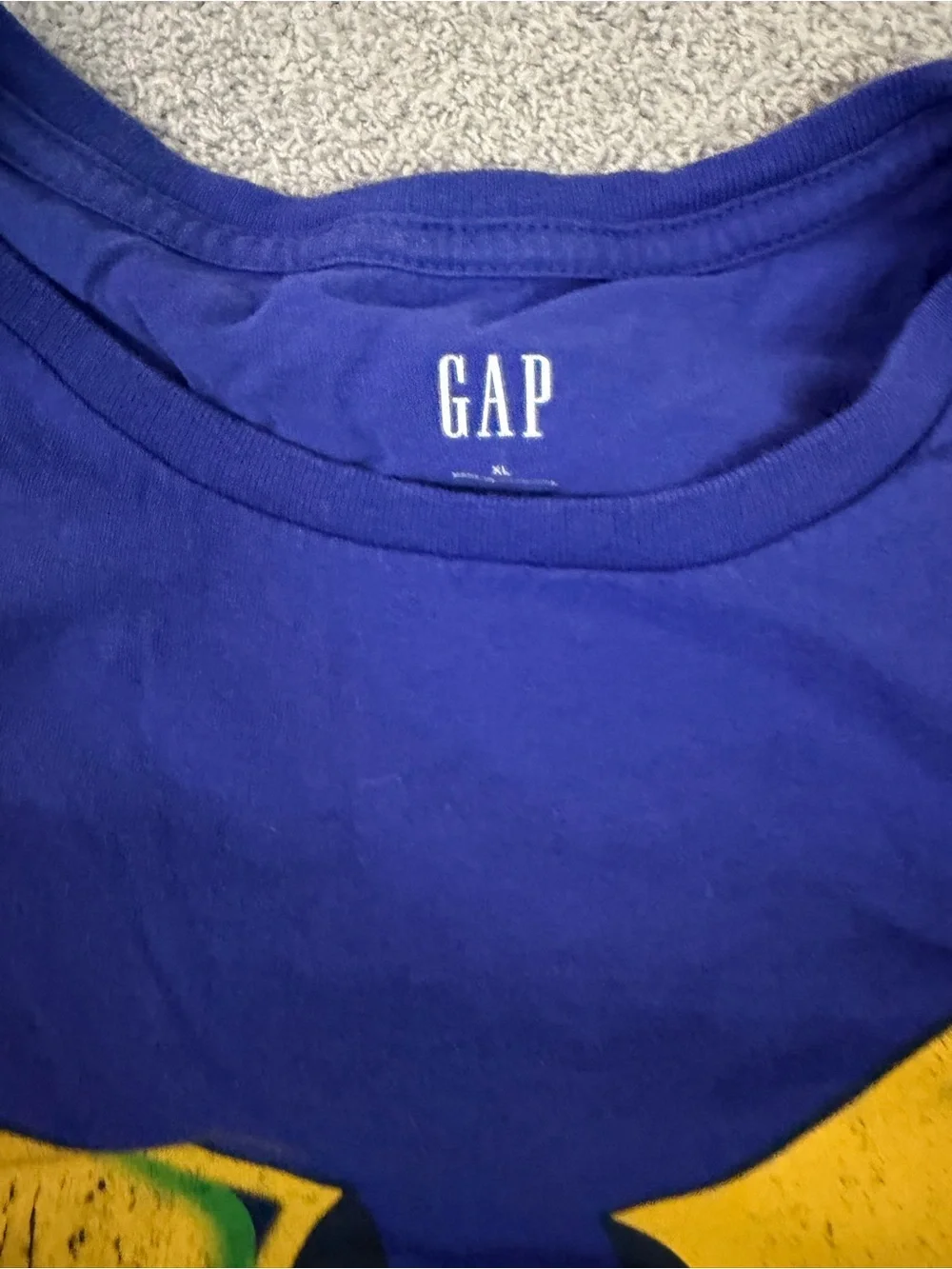 GAP Blue Wu-Tang New York Graphic Tee with Yellow Logo mens xl